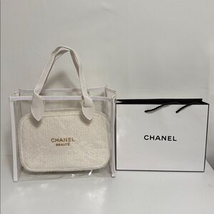 Authentic Chanel Cosmetic Pouch Turned Hand Bag
